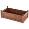 46 X 24 X 16 Inch Rectangular Planter Box With Drainage Holes For Backyard Garden Lawn-Brown